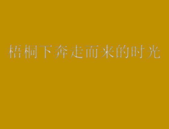 梧桐下奔走而来的时光